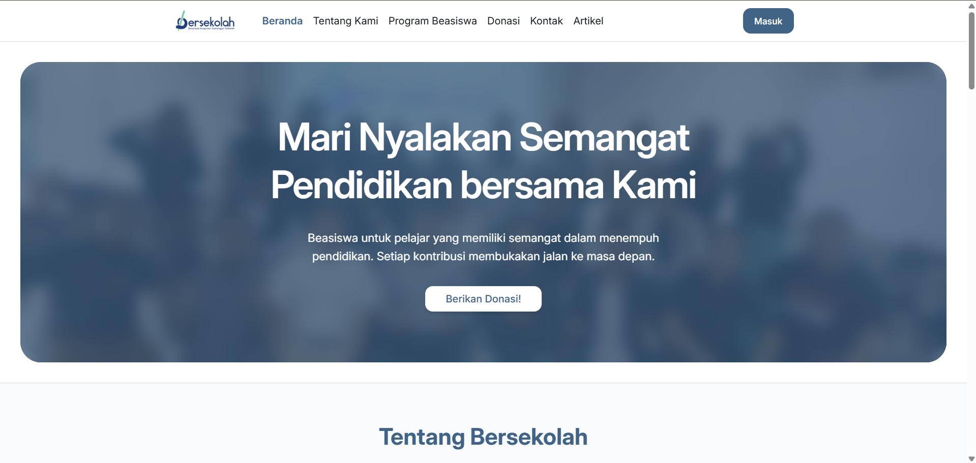 Bersekolah: Empowering Education for Future Generations